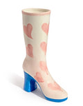Pink Hearts Heeled Boot Shaped Ceramic Vase