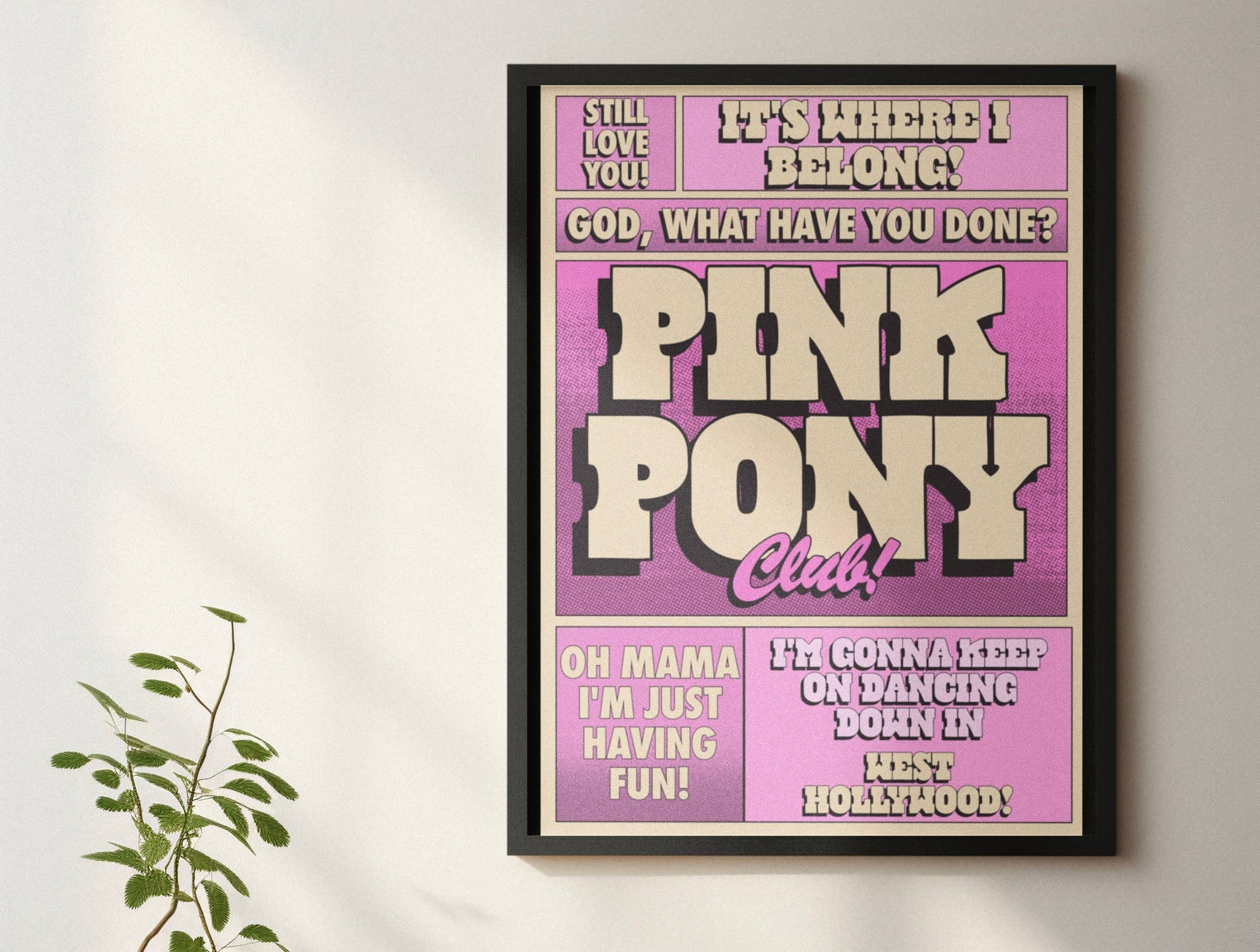 Pink Pony Club Music Inspired print