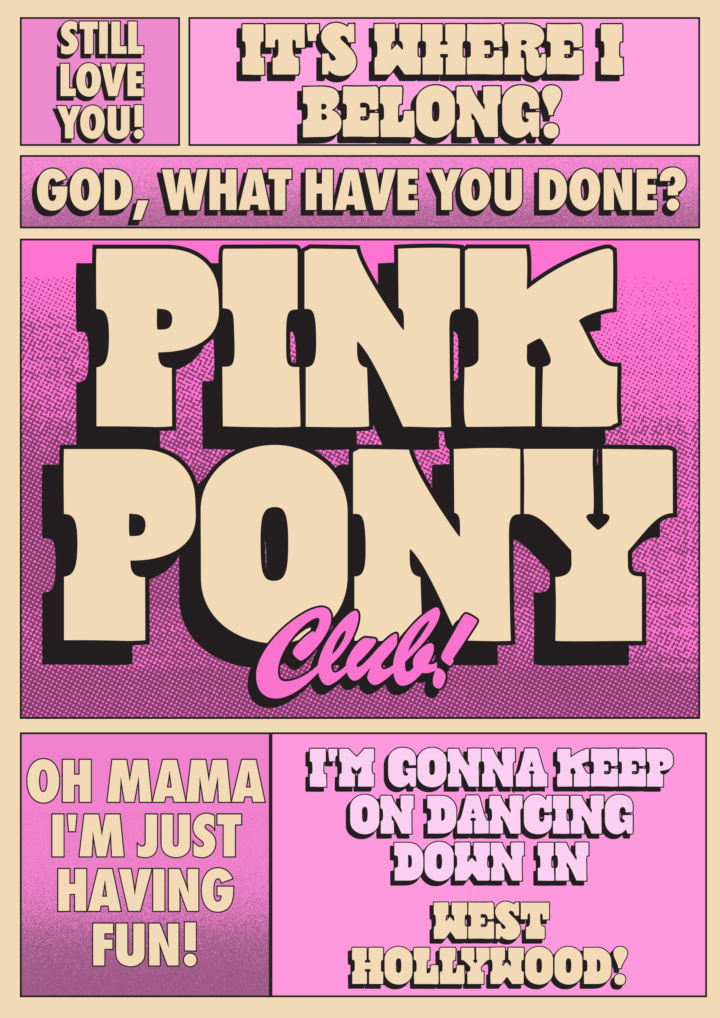 Pink Pony Club Music Inspired print