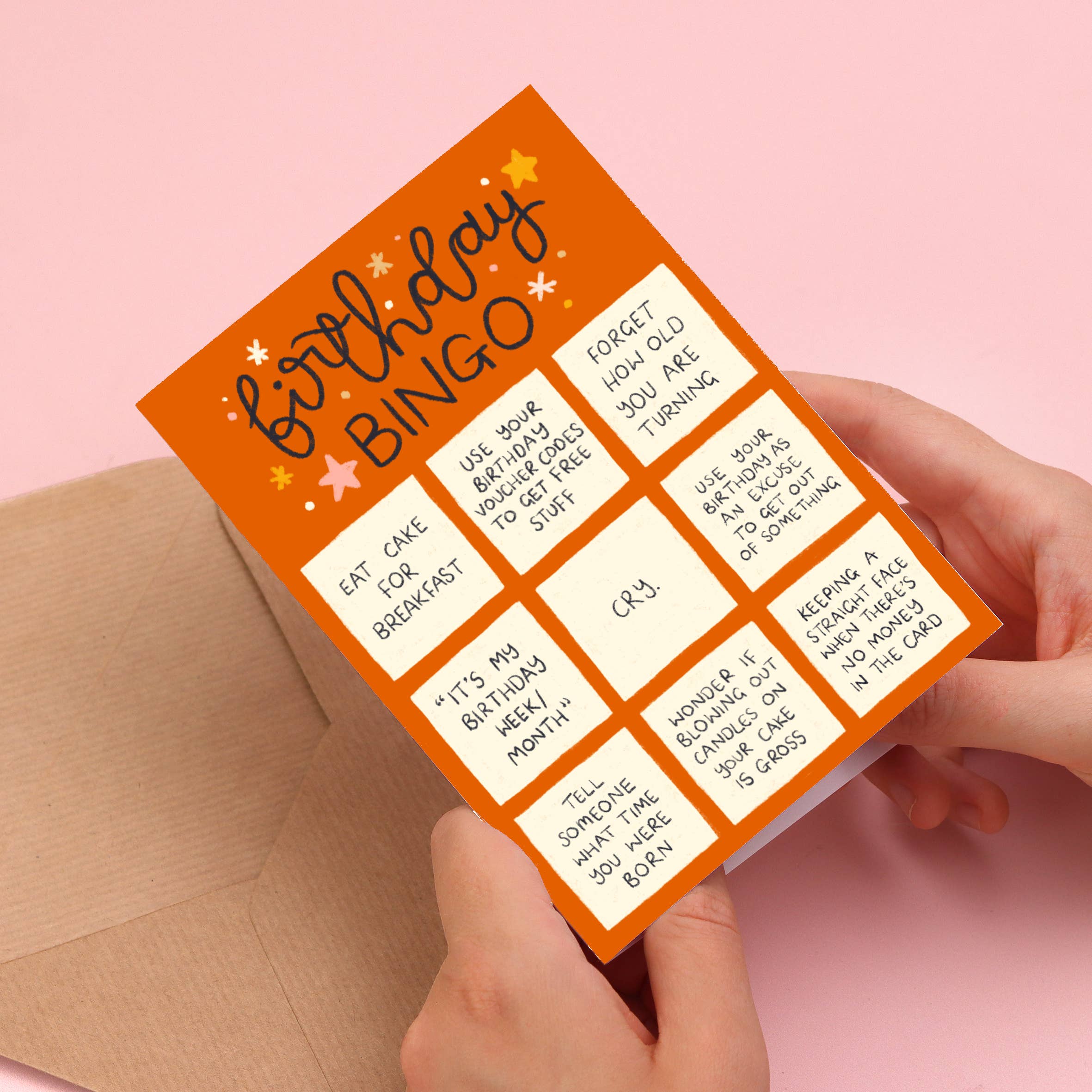 Greeting card - birthday bingo