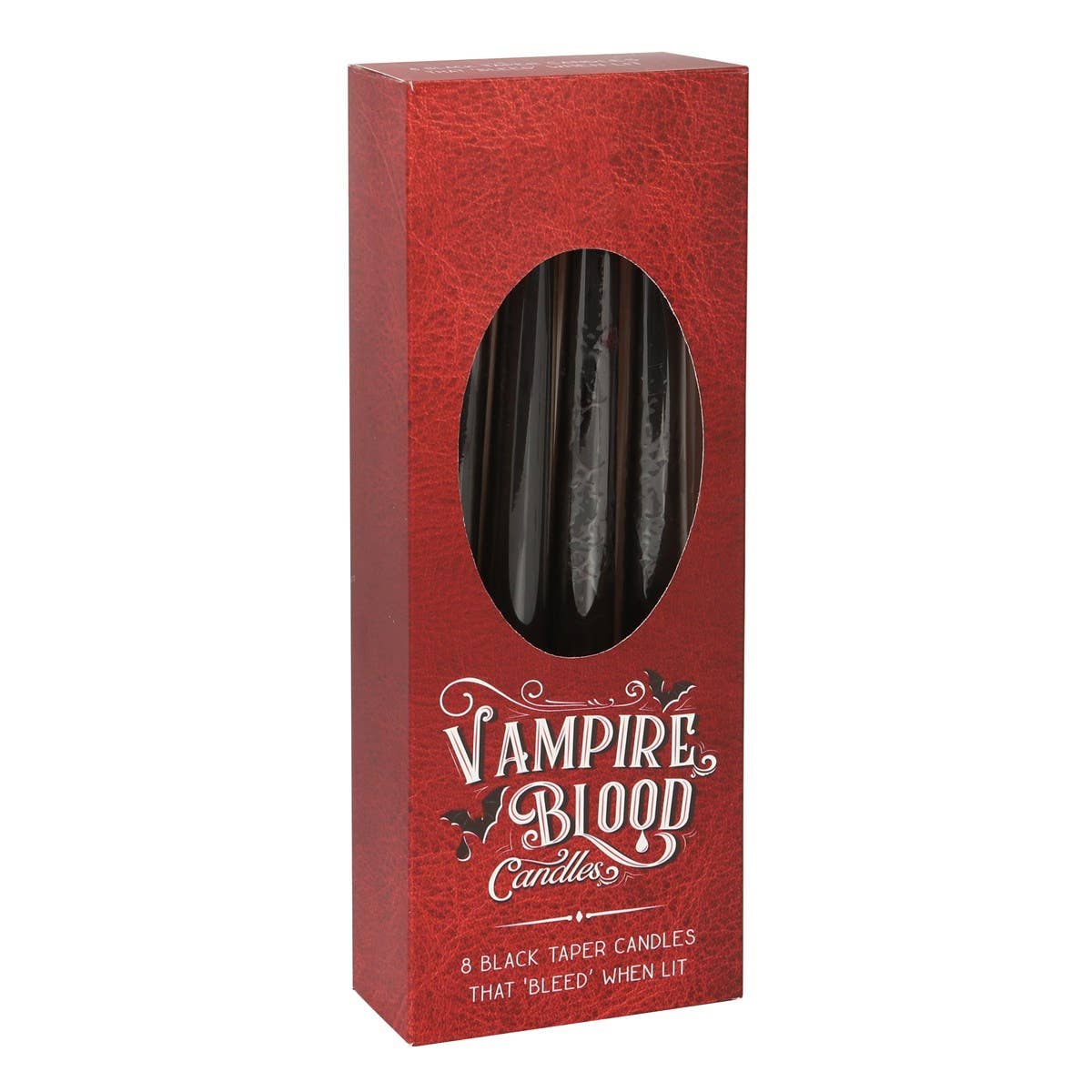 Set of 8 Gothic Vampire Blood Halloween Taper Candles