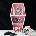 Pastel Pink Gothic Halloween Coffin Shelf