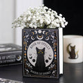 Black Cat Magick Book Shaped Vase